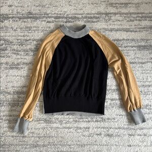 Monrow Gray, Black, and Gold Sweater